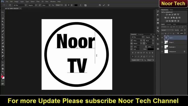 How to Create Logo for YouTube Channel in 2022 | Photoshop CS6 Course Part 1 | Noor Tech смотреть онлайн