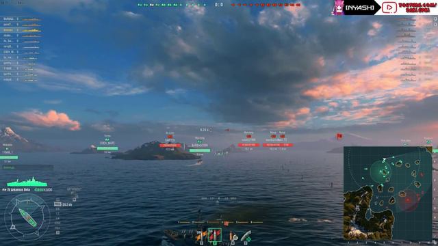 World of Warships. Гоняем корабли. Тест прямой трансляции. смотреть онлайн