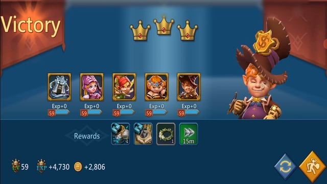 Hero Stage Elite 7-3 (The Hunt Begins) using F2P heroes with 3 crowns winning (Manual & Auto Mode) смотреть онлайн