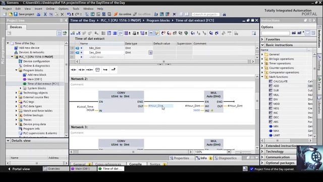 Extract Time of day from Local Time - TIA Portal смотреть онлайн