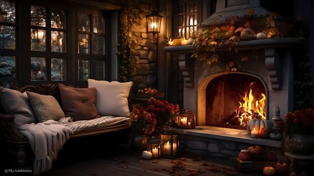 ? Ignite the Spirit of Autumn: Cozy Fireside Ambiance for Halloween's Hues смотреть онлайн