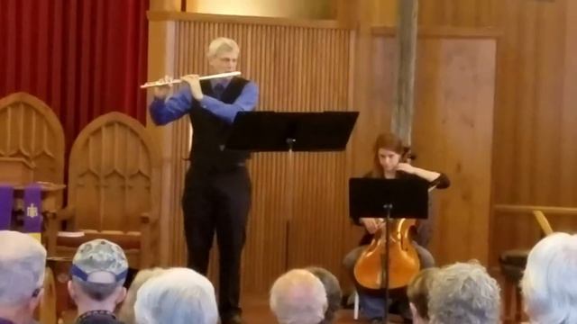 Allegro, by Loeillet, Steven Lounsbury, flute, Amanda Cooksey, cello смотреть онлайн