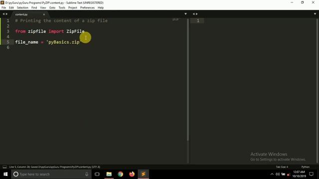 pyZIP 2 | Printing content of a zip file | pyGuru смотреть онлайн