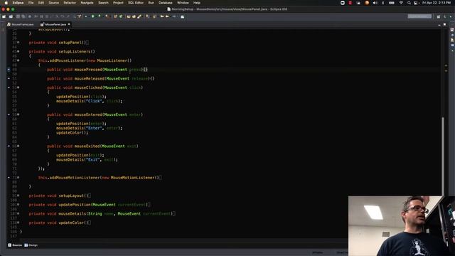 Java Mouse Listeners смотреть онлайн