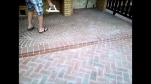 Удаление высолов на брусчатке