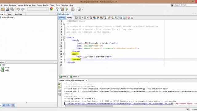 how to use and change the port of glassfish server смотреть онлайн