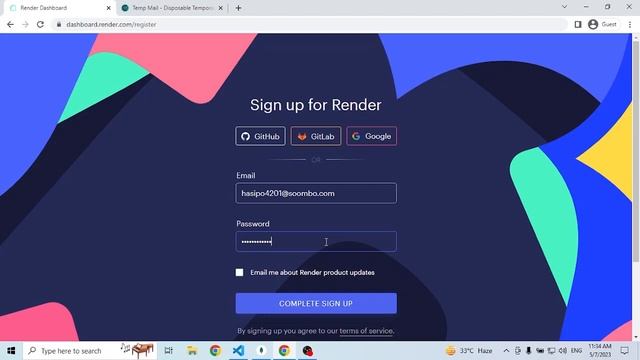 Signup in Render web hosting platform express node mongoose. смотреть онлайн