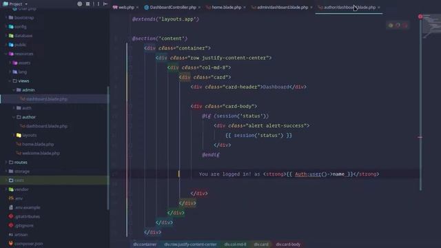 Blog System in Laravel Part:02 Multi auth Logic with Middleware смотреть онлайн