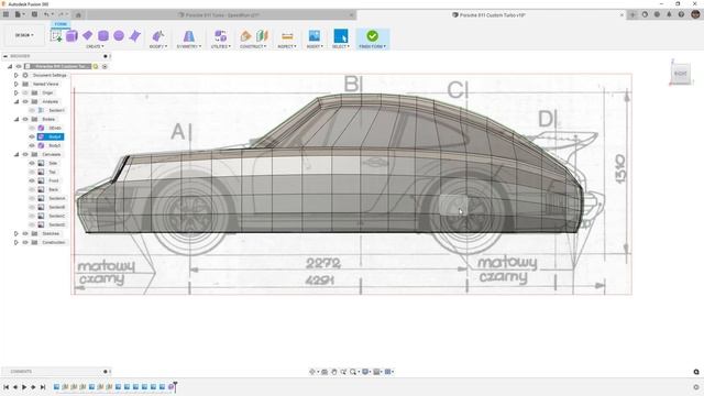 The Ultimate Car Modeling How To Part 1 - Porsche 911 RWB Style Concept #Fusion360 #CarDesign