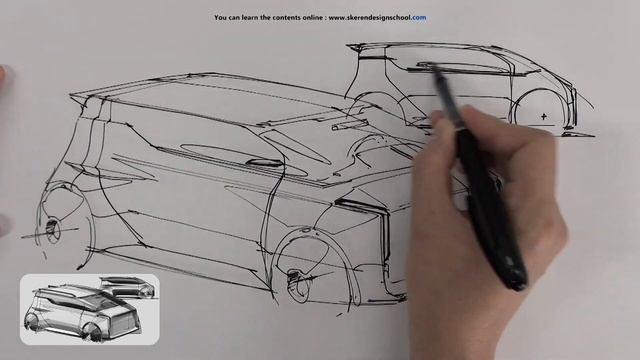 How to sketch a car (Car design sketch) смотреть онлайн