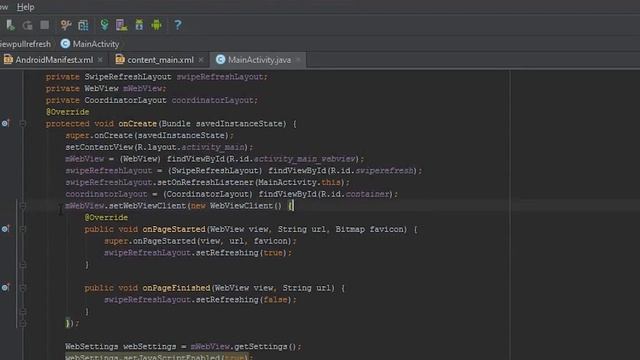 Webview with Pull/Swipe to Refresh - Android Tutorial смотреть онлайн