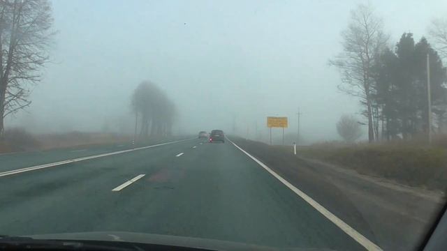 Осень Туман Дорога Autumn Fog Road смотреть онлайн