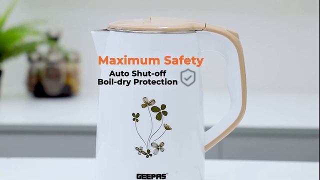 GK6138 Geepas 1500W 1.8L Double Layer Electric Kettle смотреть онлайн