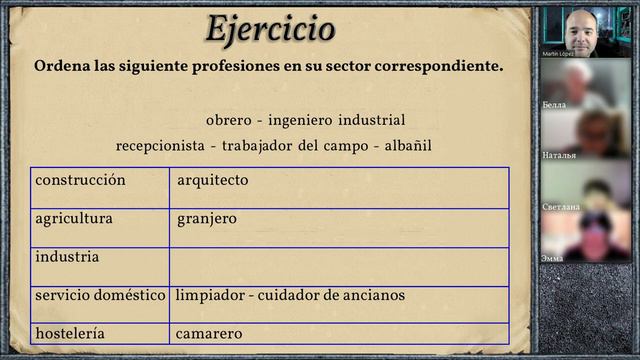 Oficios y profesiones (vocabulario y comprensión lectora) смотреть онлайн