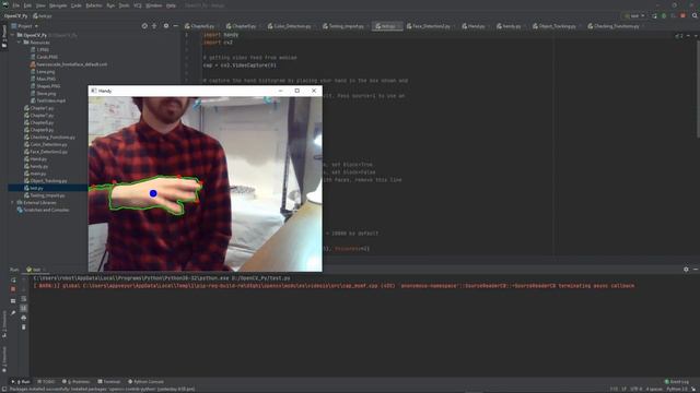 Hand Tracking in OpenCV. (python) смотреть онлайн