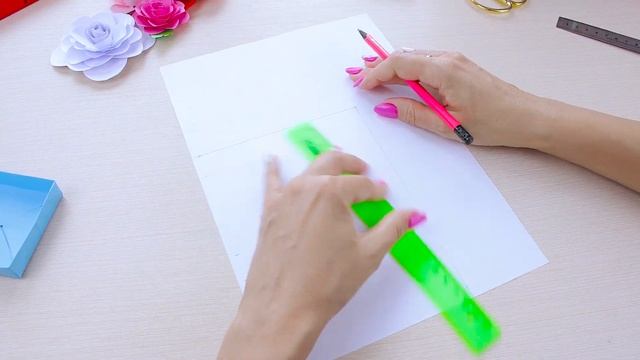 Как сделать пенал из бумаги своими руками | Не оригами коробочка для карандашей | Origami box paper смотреть онлайн