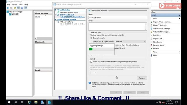 Windows Server 2019 Training 21 - How to Install and Configure Hyper-V , Virtual Switch, VMs. смотреть онлайн