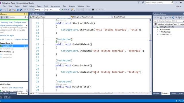 StringAssert Class in C# Unit Test in arabic смотреть онлайн