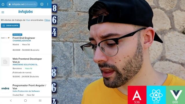 Que Framework JavaScript usan más las empresas ¿Angular, React o Vue? ? Consigue Trabajo Frontend ? смотреть онлайн