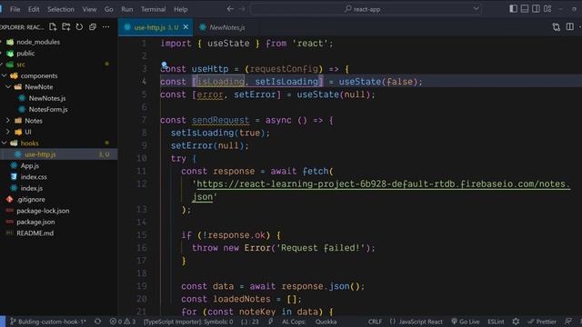 Create Custom HTTP Hooks (Continuation of Previous Project video) - React JS || Hindi смотреть онлайн
