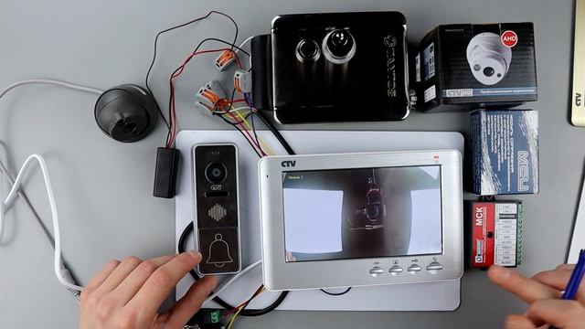 Подключение, установка домофона CTV M1704SE  как подключить, видеодомофон Cctv домофон Ctv