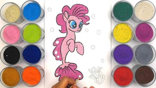 Раскраска My little Pony. Рисование песком. Детское творчество. смотреть онлайн