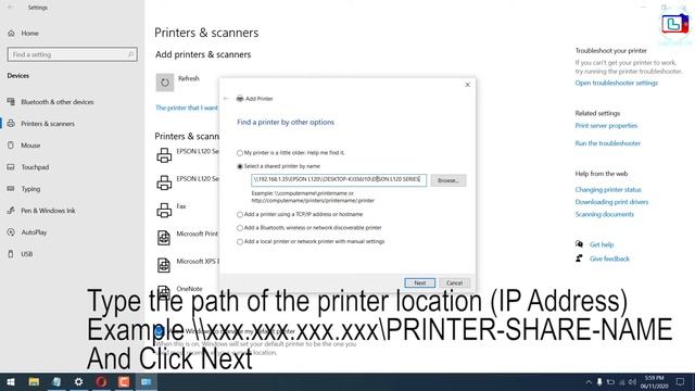 ?How to connect your Computer or Laptop in Wireless / WiFi Shared Printer for Windows 10 Pro смотреть онлайн