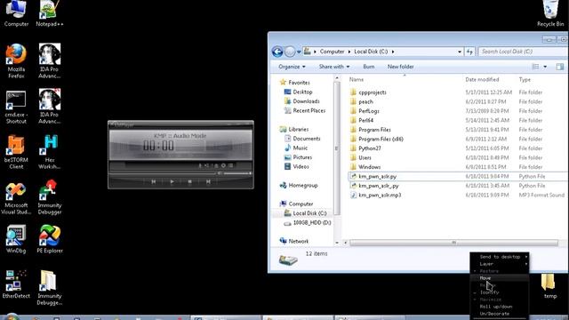 The KMPlayer Windows7 DEP/ASLR bypass exploit PoC смотреть онлайн