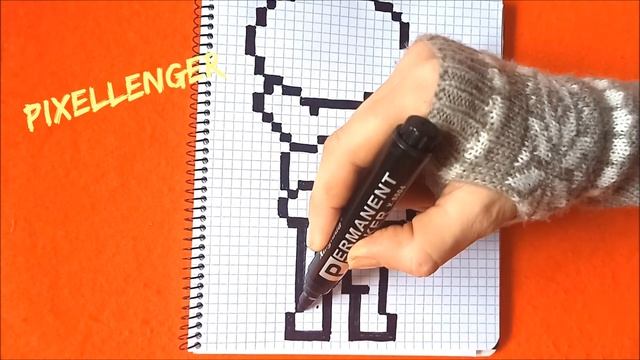 Эдгар Бравл Старс Как рисовать по клеточкам Простые рисунки Brawl Stars Edgar How to Draw Pixel Art смотреть онлайн