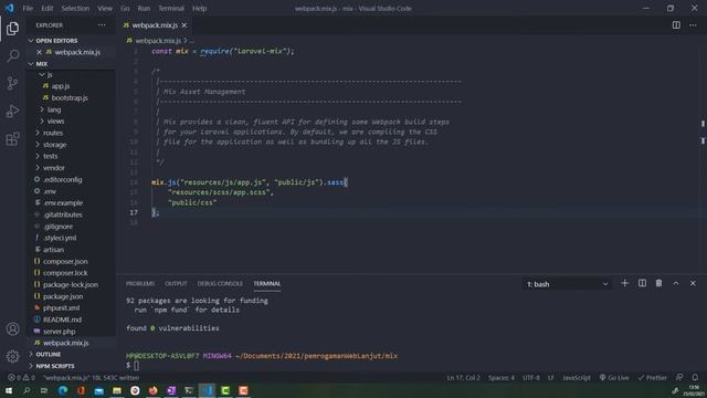 05 Tutorial Laravel Pengenalan Laravel Mix Cara Susah Payah Nge Build Asset css dan js di laravel смотреть онлайн