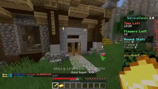 My first Minecraft Java video (Hunger Games on the Hive) смотреть онлайн