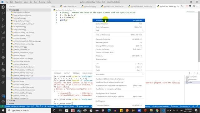 Python List index() Function #99 #lingarajtechhub смотреть онлайн