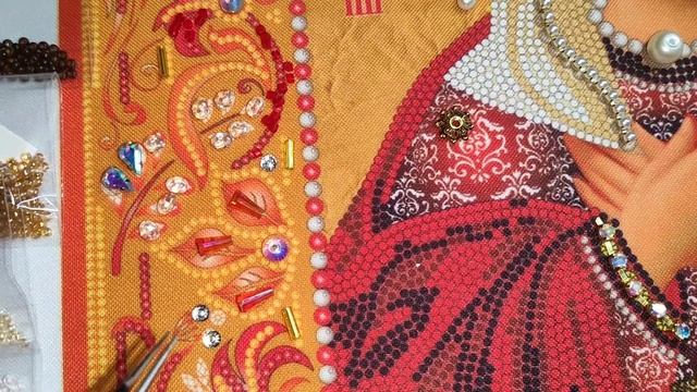Вышивка бисером. Набор материалов для вышивки иконы Богородица Умиление.