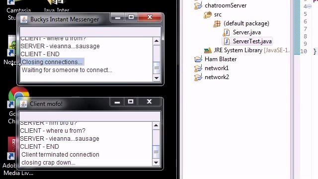 Intermediate Java Tutorial 59 Running Buckys Instant Messenger! YouTube смотреть онлайн