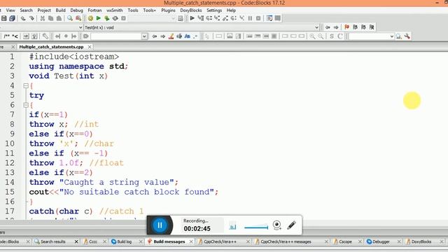Multiple catch statements for single try block смотреть онлайн