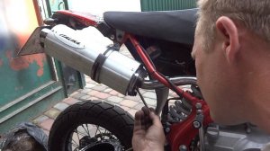 Тихий выхлоп на питбайк - делаем глушитель тише