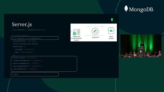 MongoDB Atlas Password-less Authentication with WebAuthn and function-auth (MongoDB World 2022) смотреть онлайн