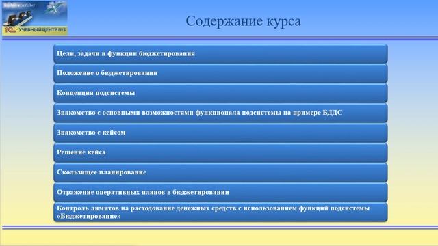 Новый WEB-курс "Бюджетирование в прикладном решении "1С:ERP Управление предприятием 2" смотреть онлайн