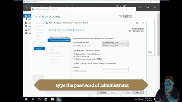 Part I. Installing ADDS and DNS on Windows Server 2016 смотреть онлайн