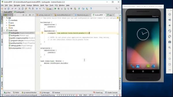 java.io.IOException: not create document. fixed by change gradle version