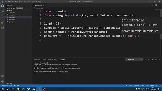 Random Password generator using | 9 lines of code ft. python смотреть онлайн
