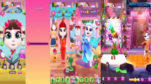 My Talking Angela 2 Lunar New Year vs My Talking Angela 2 Chistmas All Outfits Gameplay Android ios