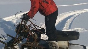 Три самодельных снегохода по первому снегу январь 2016г .