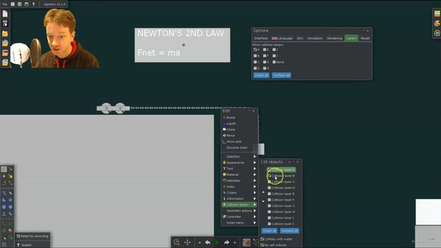 Algodoo Physics Simulation Tutorial 5: Newton's Laws смотреть онлайн