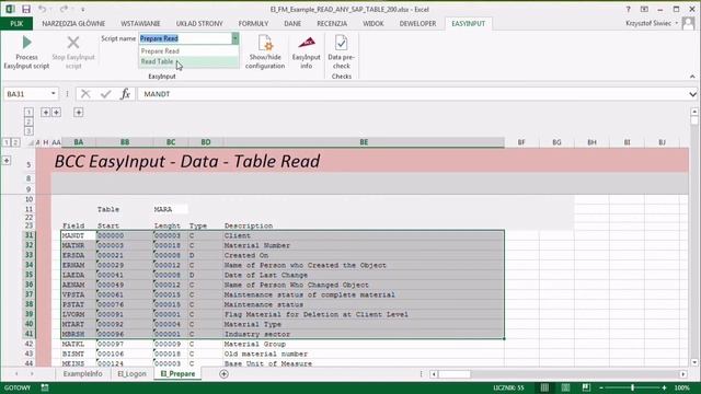 EasyInput - How to ... read data from any SAP table / view into Excel смотреть онлайн