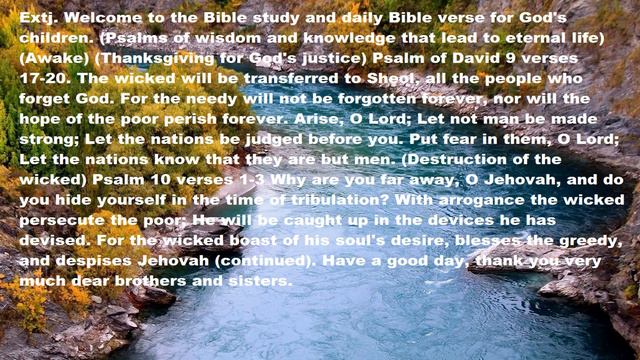 Psalm 9 verses 17-20 Psalms of wisdom and knowledge leading to eternal life (awake) смотреть онлайн