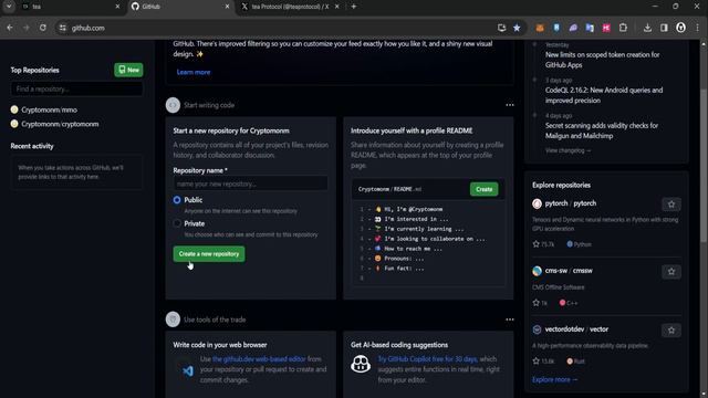 TEA TESTNET КАК СОЗДАТЬ OSS PROJECT GITHUB ГАЙД