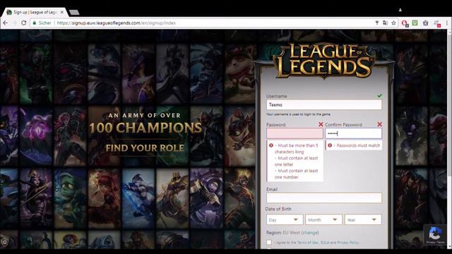 How To Create A EUW Account In League Of Legends! смотреть онлайн
