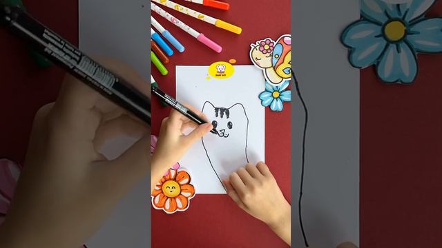 Как с помощью ладошки нарисовать котика?🐱 #урокидлядетей #рисунки #искусство #рисункидетей #art смотреть онлайн