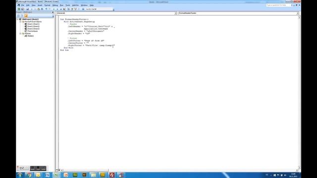 Format Document Header And Footer - VBA Macros - Tutorial - MS Excel 2007 смотреть онлайн